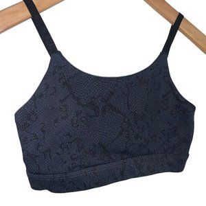 All Fenix Strappy Sports Bra Size Extra Small Charcoal Black Snake  Print Padded